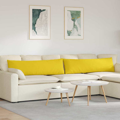 Cuscini da Divano 2 pcs Giallo Chiaro 145 x 40 cm Tessuto | homemem39