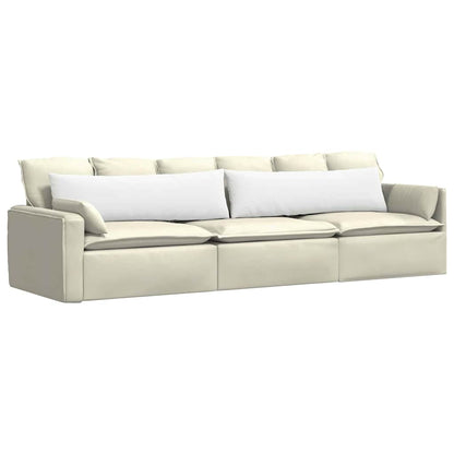 Cuscini da Divano 2 pcs Bianco 145 x 40 cm Tessuto | homemem39