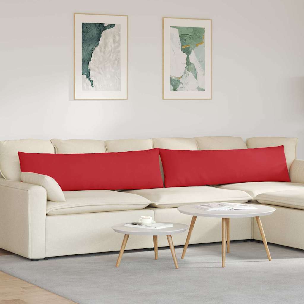 Cuscini da Divano 2 pcs Rosso 145 x 40 cm Tessuto | homemem39