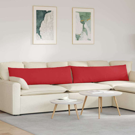 Cuscini da Divano 2 pcs Rosso 145 x 40 cm Tessuto | homemem39