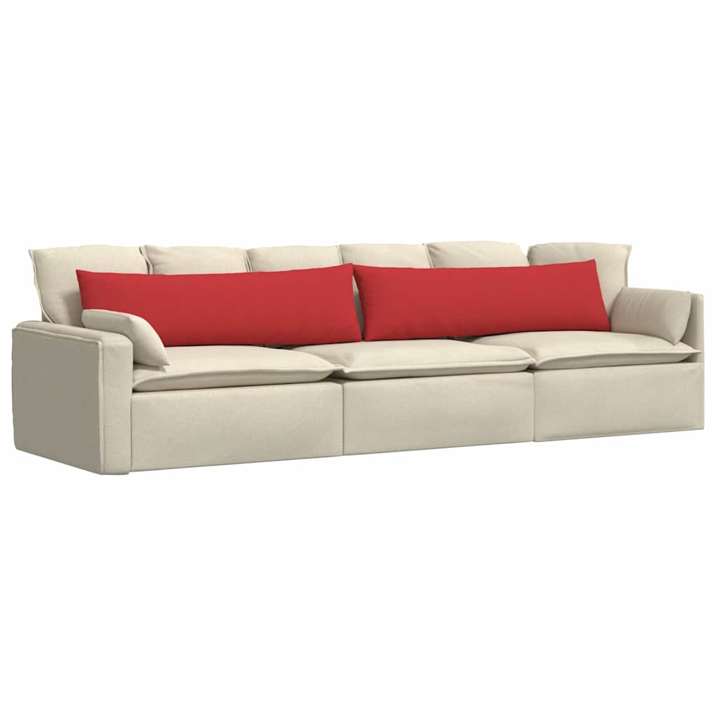 Cuscini da Divano 2 pcs Rosso 145 x 40 cm Tessuto | homemem39