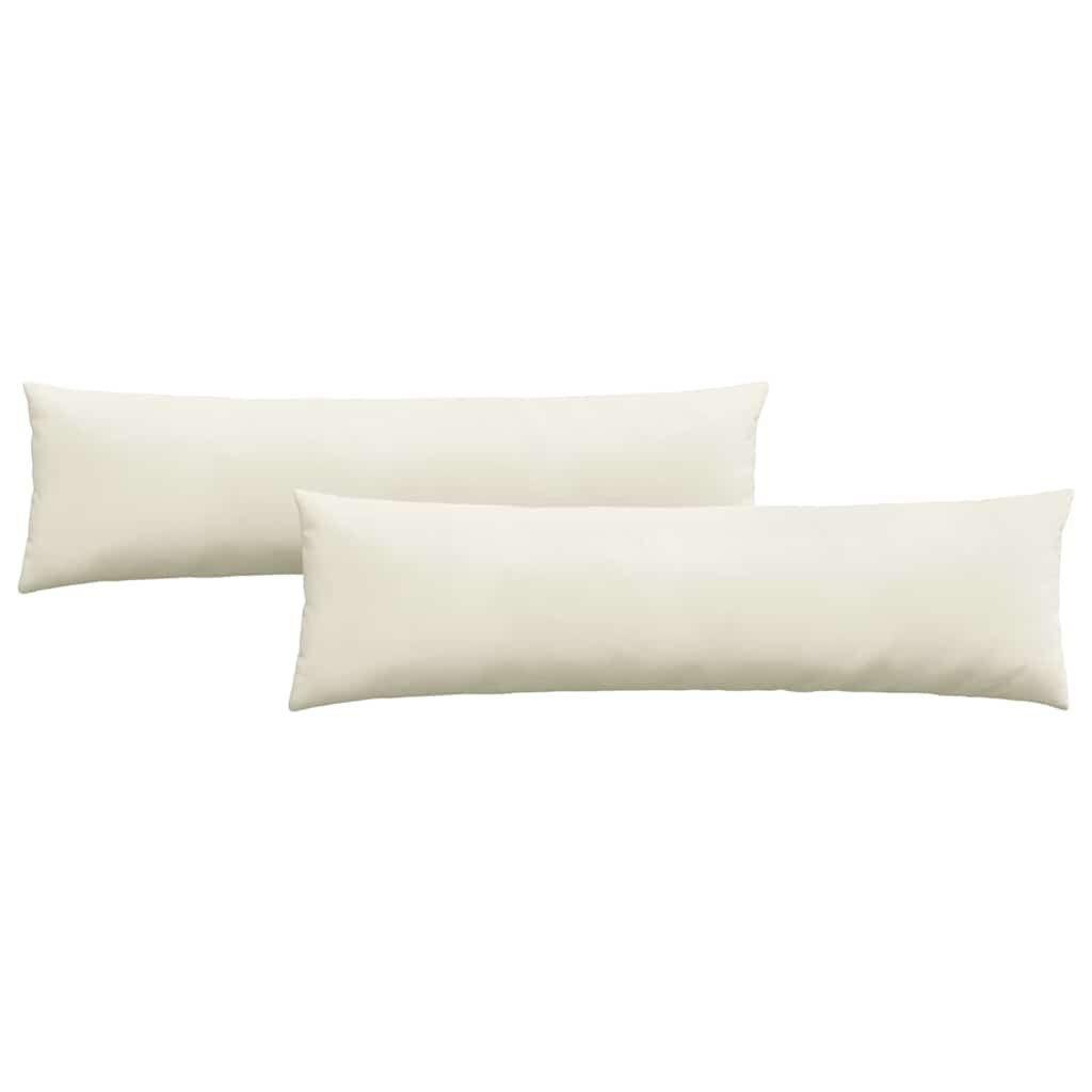 Cuscini da Divano 2 pcs Crema 145 x 40 cm Tessuto in Cords | homemem39
