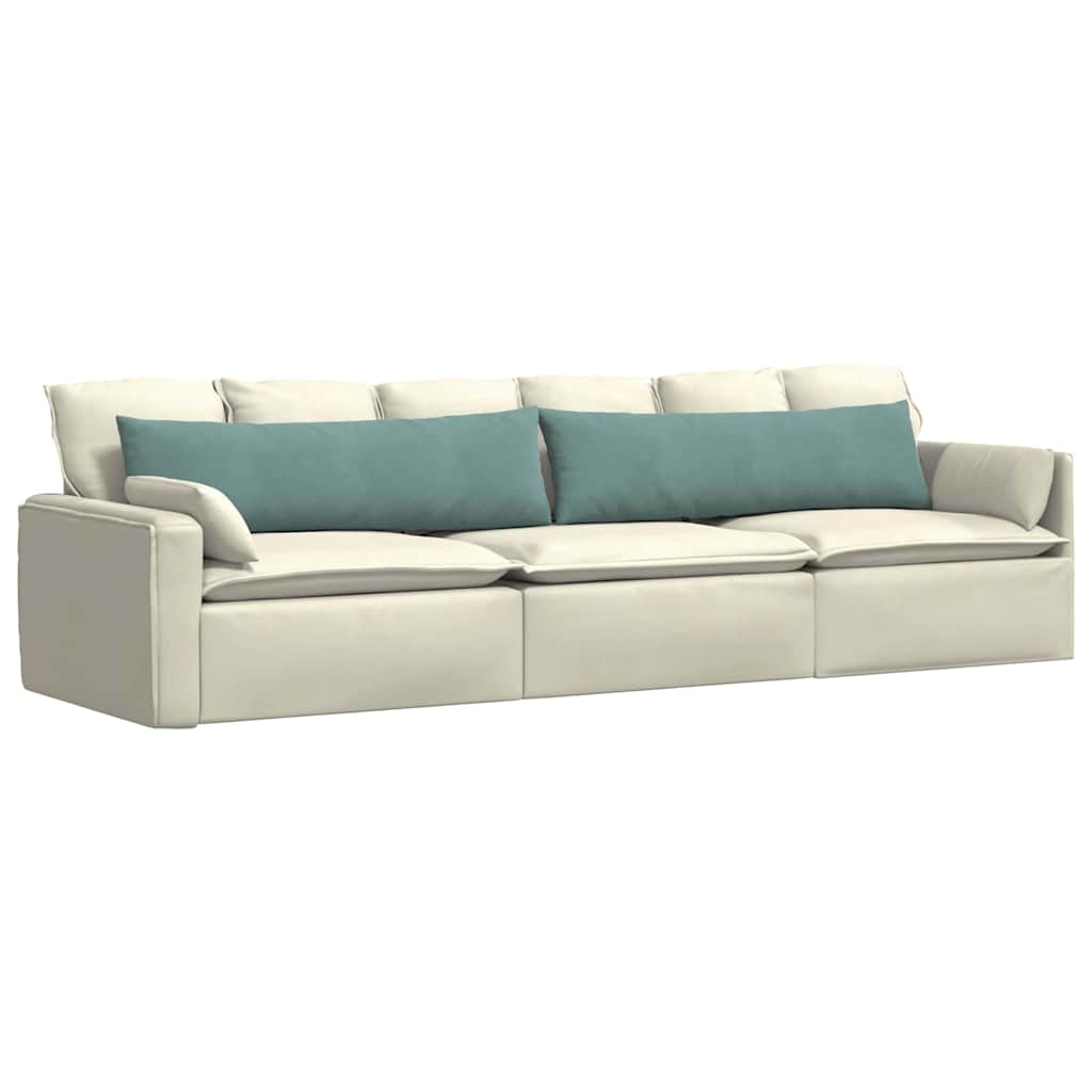 Cuscini da Divano 2 pcs Verde Mare 145 x 40 cm Tessuto in Cords | homemem39