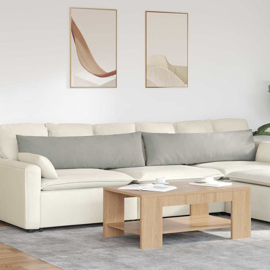 Cuscini da Divano 2 pcs Grigio chiaro 145 x 40 cm Tessuto | homemem39