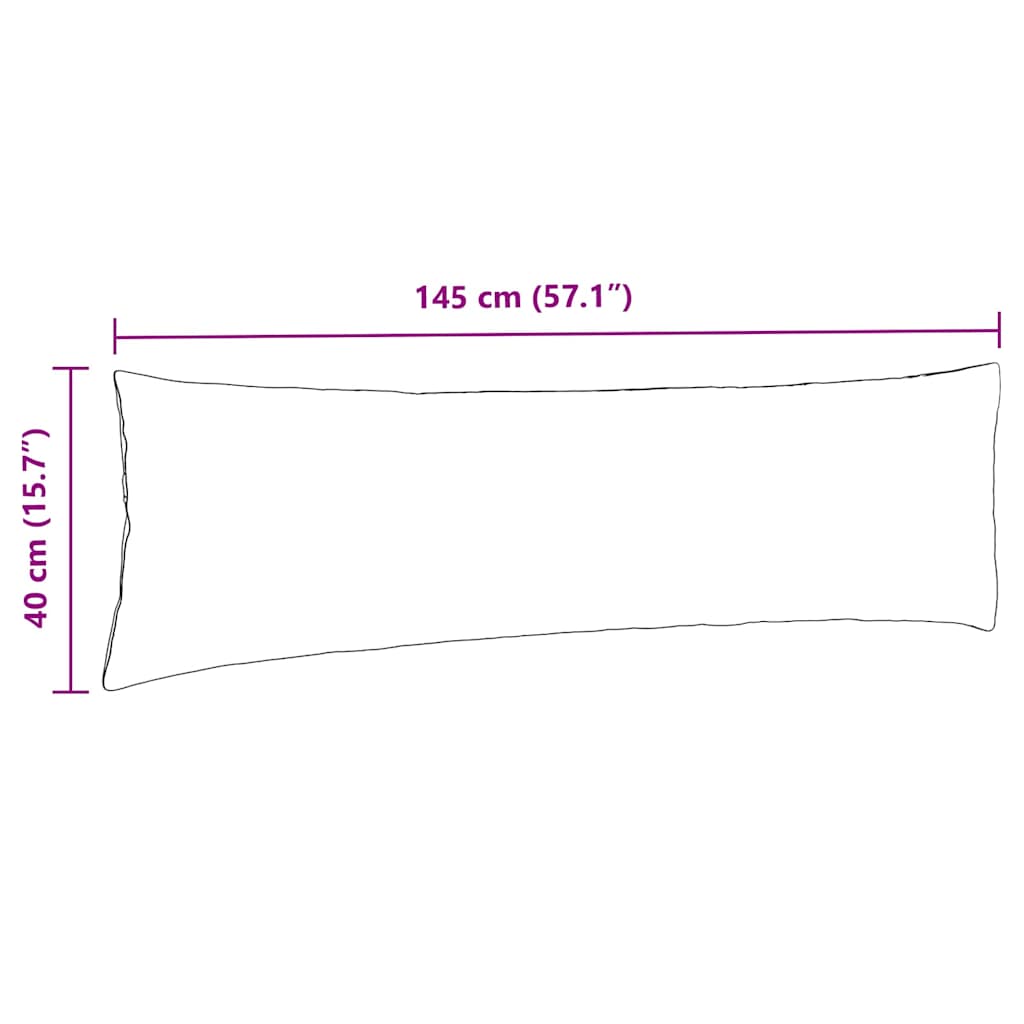 Cuscini da Divano 2 pcs Grigio chiaro 145 x 40 cm Tessuto | homemem39