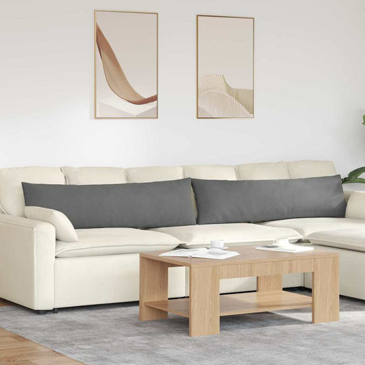 Cuscini da Divano 2 pcs Grigio scuro 145 x 40 cm Tessuto | homemem39