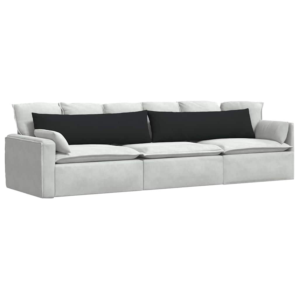 Cuscini da Divano 2 pcs Nero 145 x 40 cm Tessuto | homemem39
