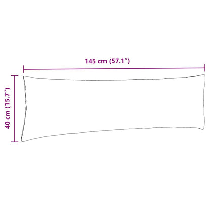 Cuscini da Divano 2 pcs Nero 145 x 40 cm Tessuto | homemem39
