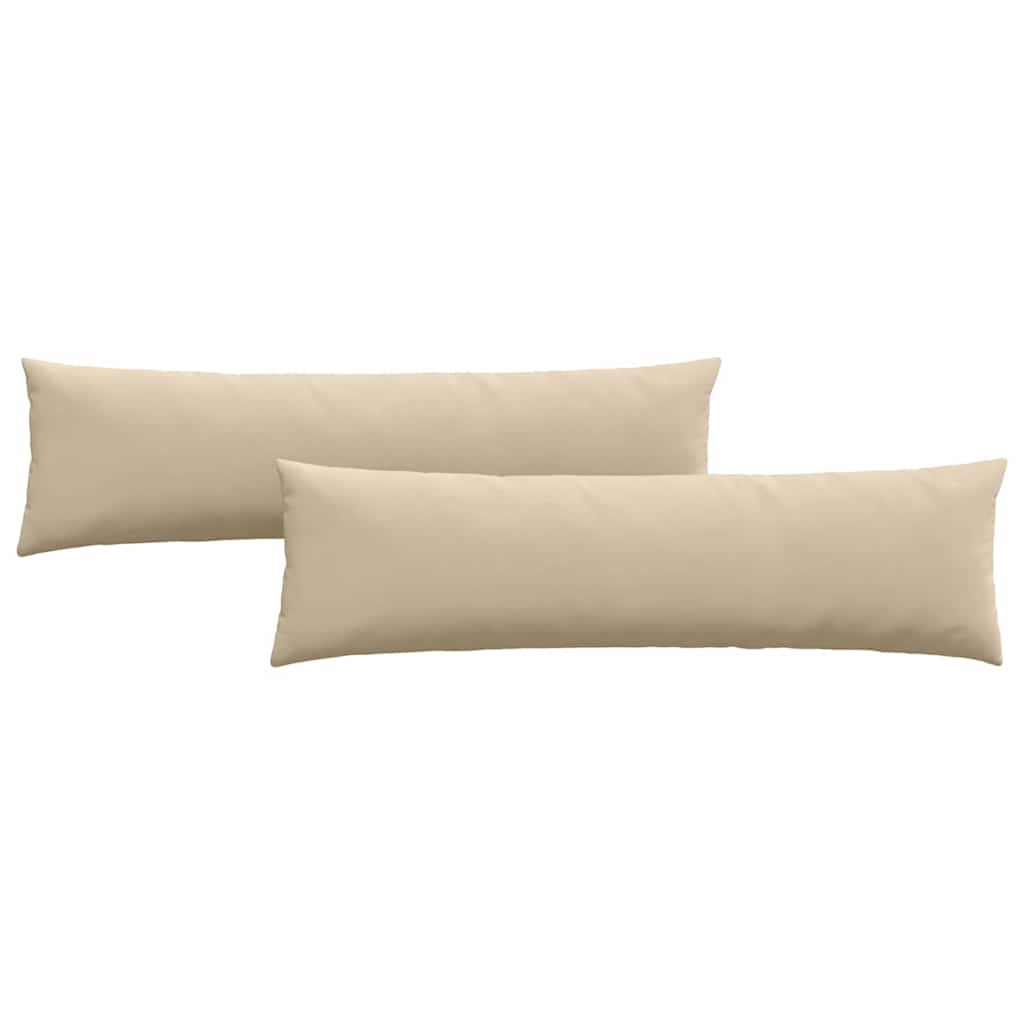 Cuscini da Divano 2 pcs Crema 145 x 40 cm Tessuto | homemem39
