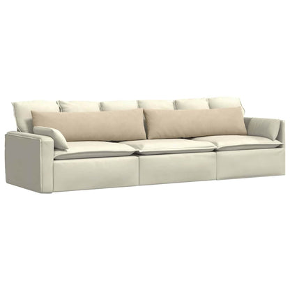 Cuscini da Divano 2 pcs Crema 145 x 40 cm Tessuto | homemem39