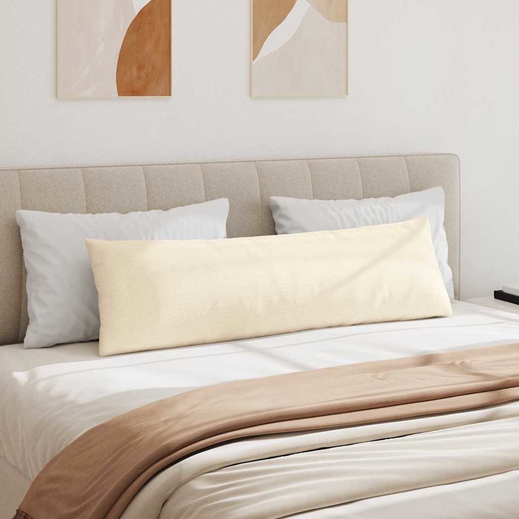 Cuscini da Divano 2 pcs Crema 145 x 40 cm Tessuto in Cords | homemem39