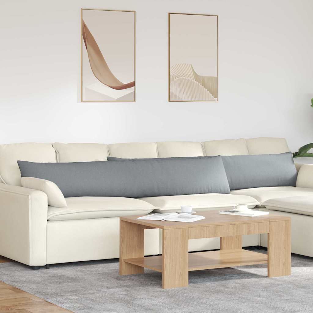 Cuscini da Divano 2 pcs Grigio chiaro 200 x 40 cm Tessuto | homemem39