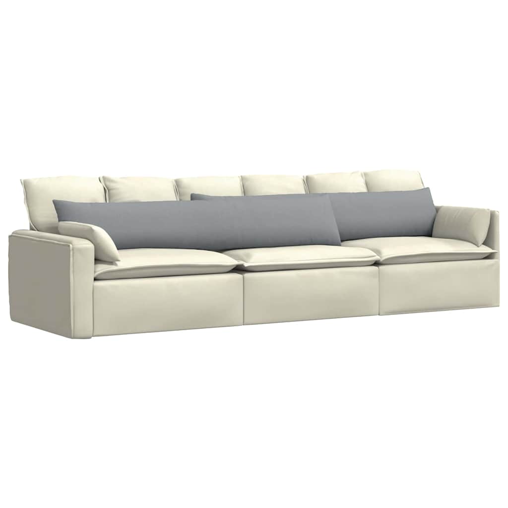 Cuscini da Divano 2 pcs Grigio chiaro 200 x 40 cm Tessuto | homemem39