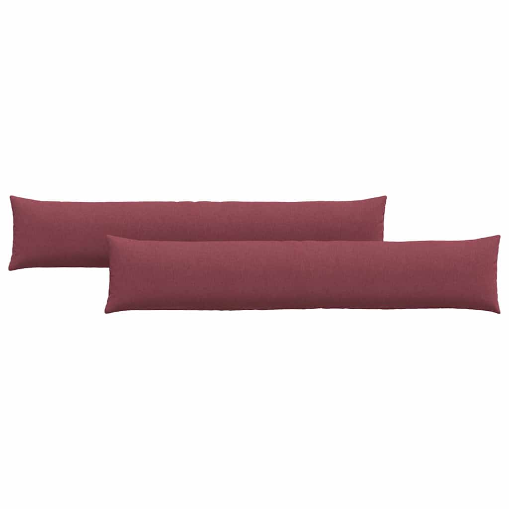 Cuscini da Divano 2 pcs Rosso Vino 200 x 40 cm Tessuto | homemem39
