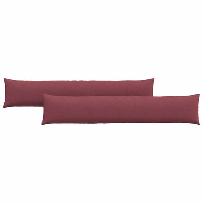 Cuscini da Divano 2 pcs Rosso Vino 200 x 40 cm Tessuto | homemem39
