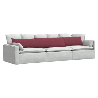 Cuscini da Divano 2 pcs Rosso Vino 200 x 40 cm Tessuto | homemem39