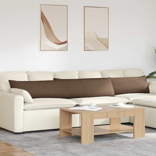 Cuscini da Divano 2 pcs Marrone 200 x 40 cm Tessuto | homemem39