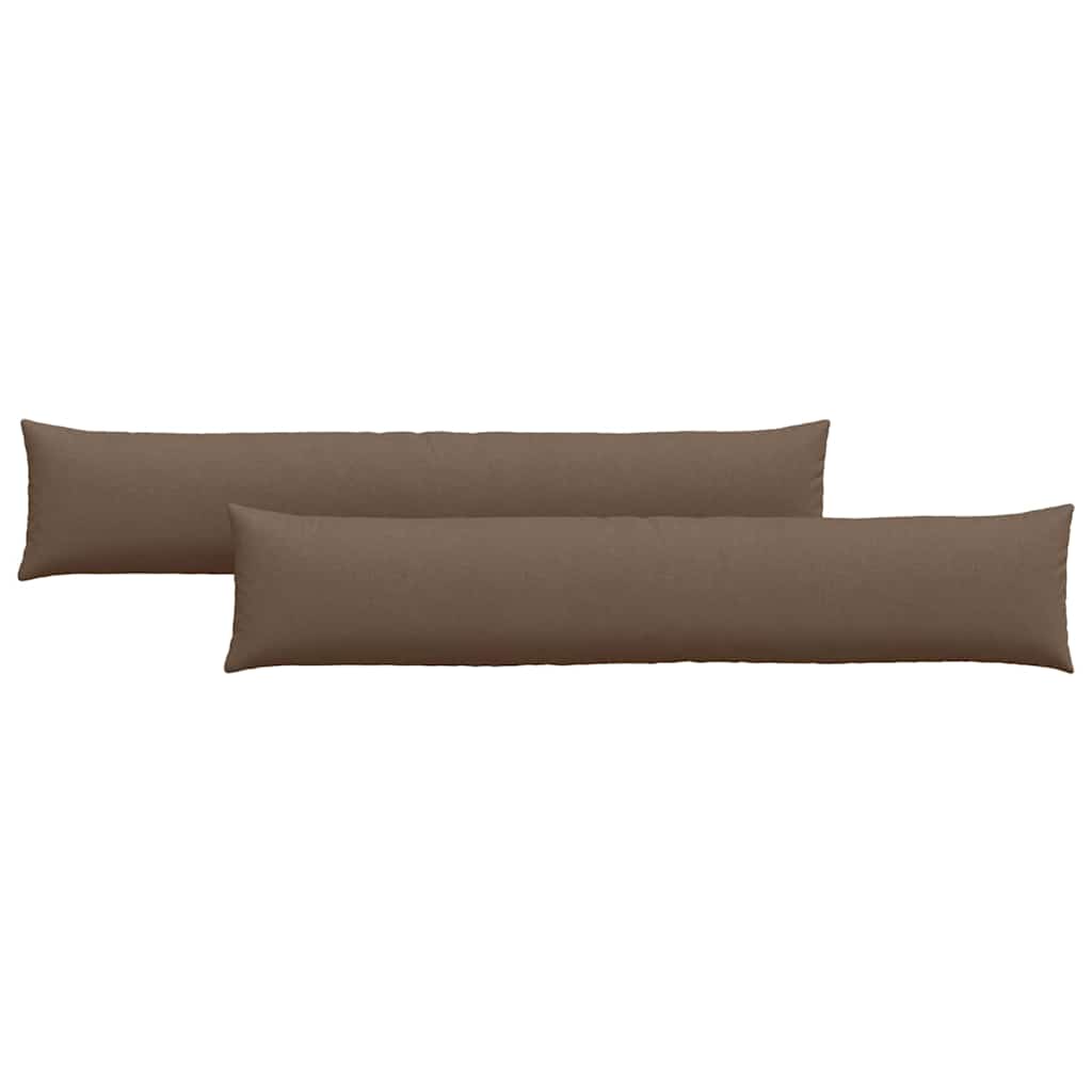 Cuscini da Divano 2 pcs Marrone 200 x 40 cm Tessuto | homemem39