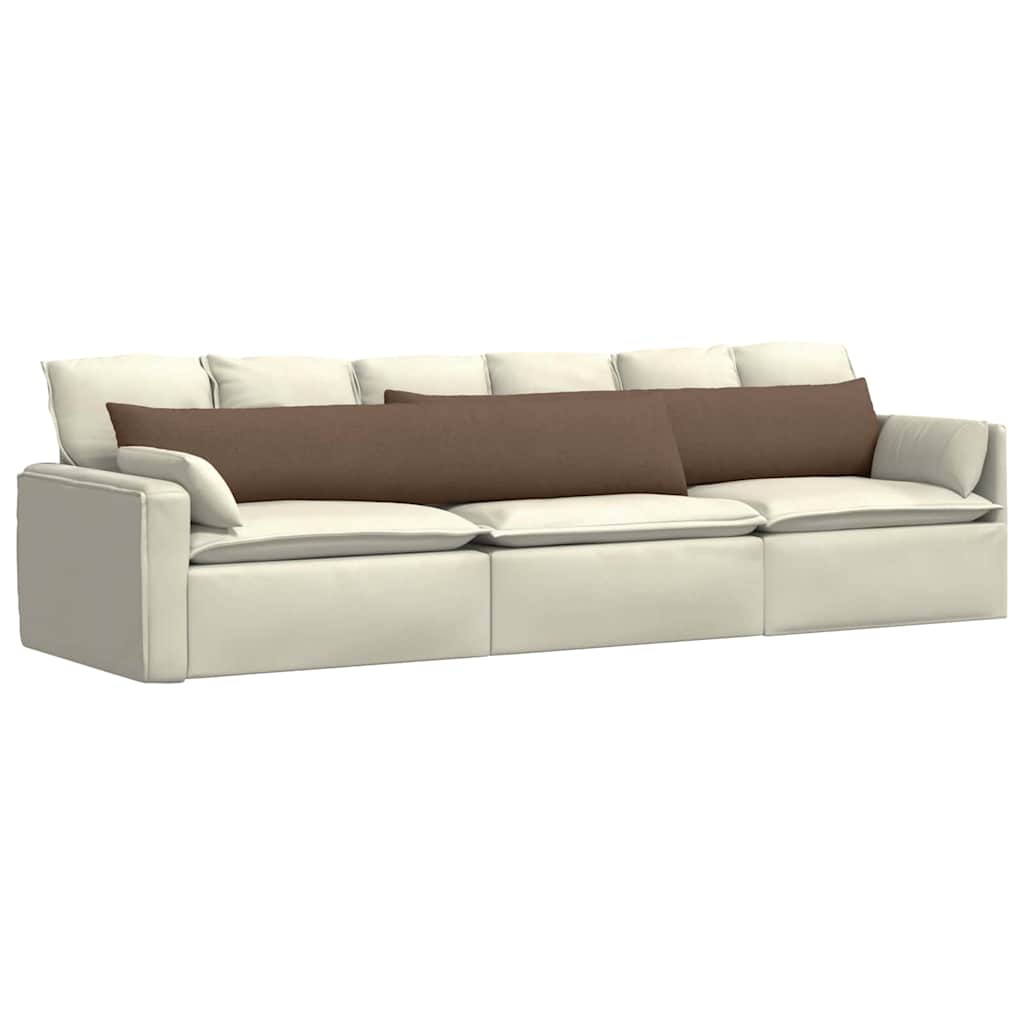 Cuscini da Divano 2 pcs Marrone 200 x 40 cm Tessuto | homemem39