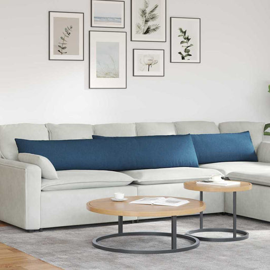 Cuscini da Divano 2 pcs Blu 200 x 40 cm Tessuto