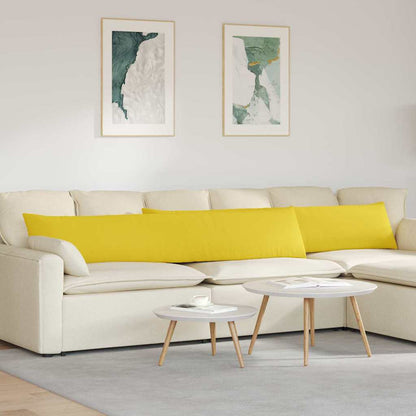 Cuscini da Divano 2 pcs Giallo Chiaro 200 x 40 cm Tessuto | homemem39