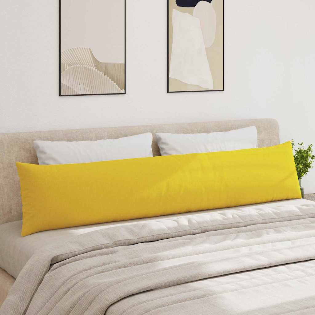 Cuscini da Divano 2 pcs Giallo Chiaro 200 x 40 cm Tessuto | homemem39