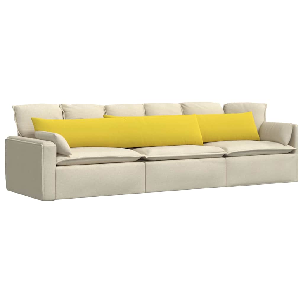 Cuscini da Divano 2 pcs Giallo Chiaro 200 x 40 cm Tessuto | homemem39