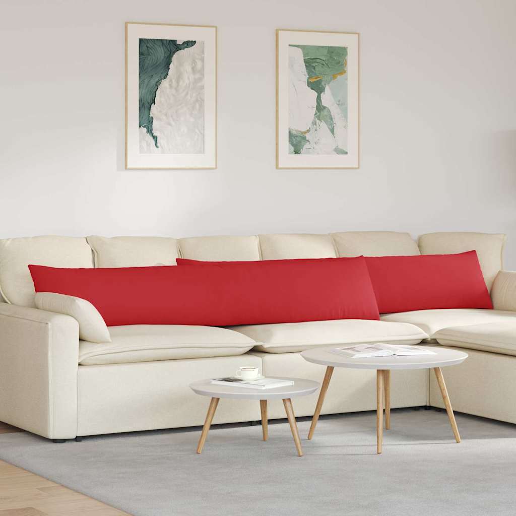 Cuscini da Divano 2 pcs Rosso 200 x 40 cm Tessuto | homemem39