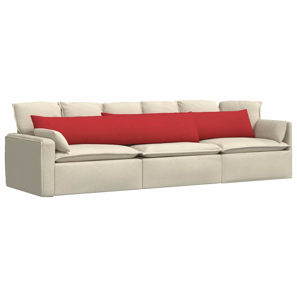 Cuscini da Divano 2 pcs Rosso 200 x 40 cm Tessuto | homemem39