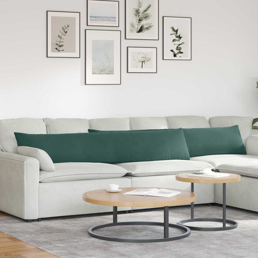 Cuscini da Divano 2 pcs Verde scuro 200 x 40 cm | homemem39