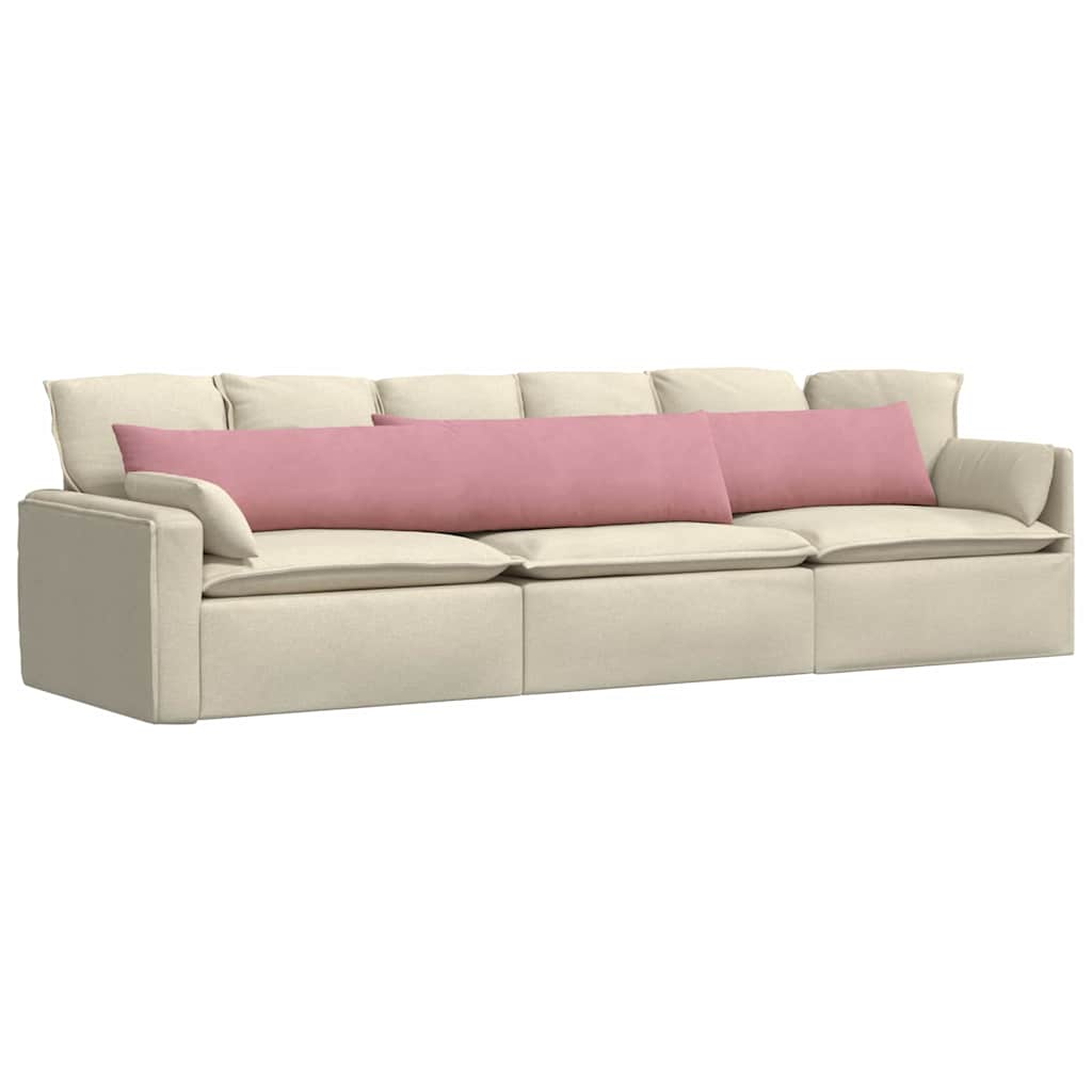 Cuscini da Divano 2 pcs Rosa 200 x 40 cm Tessuto in Cords | homemem39