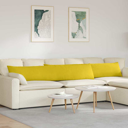 Cuscini da Divano 2 pcs Giallo 200 x 40 cm Tessuto in Cords | homemem39