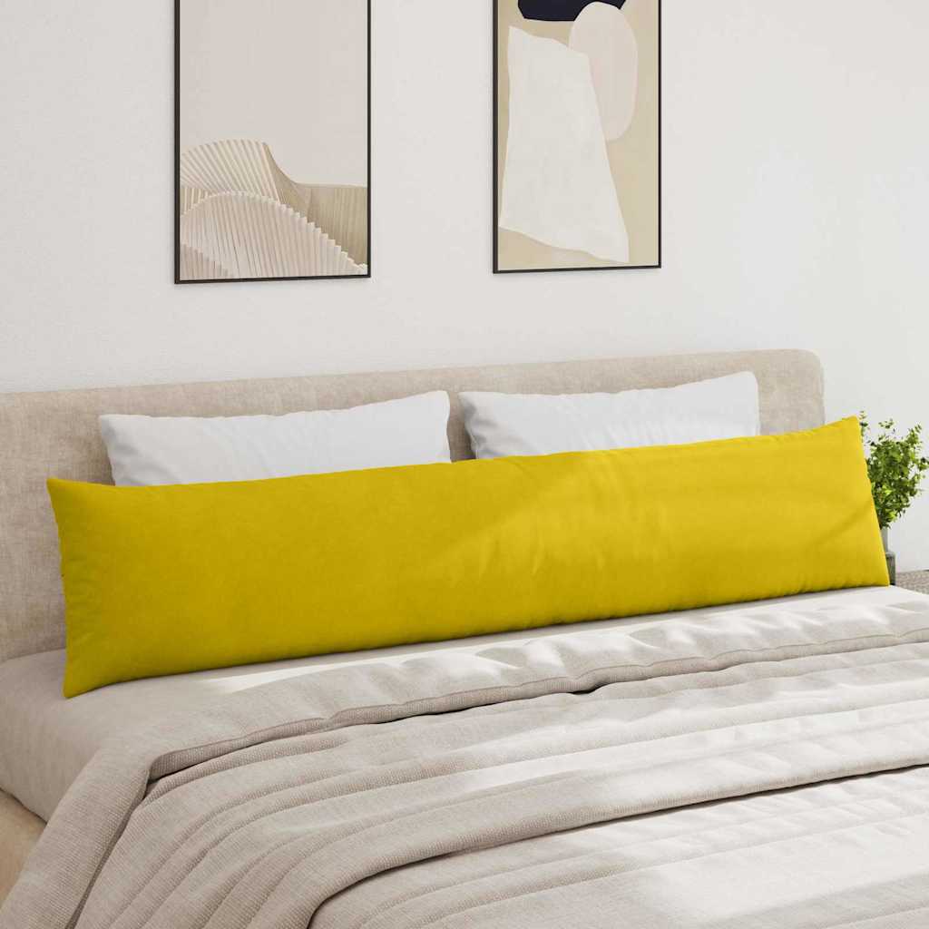 Cuscini da Divano 2 pcs Giallo 200 x 40 cm Tessuto in Cords | homemem39