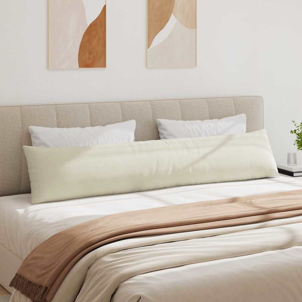 Cuscini da Divano 2 pcs Crema 200 x 40 cm Tessuto in Cords | homemem39