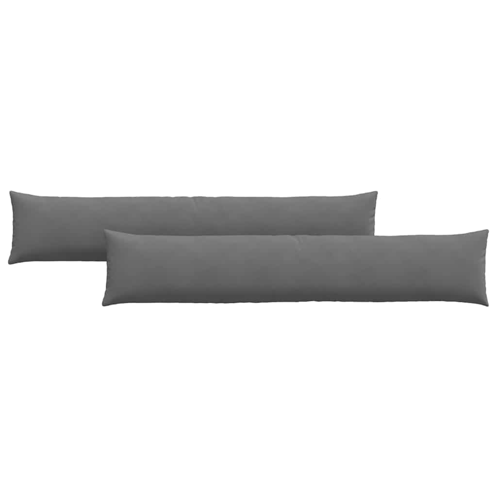 Cuscini da Divano 2 pcs Grigio scuro 200 x 40 cm Tessuto | homemem39