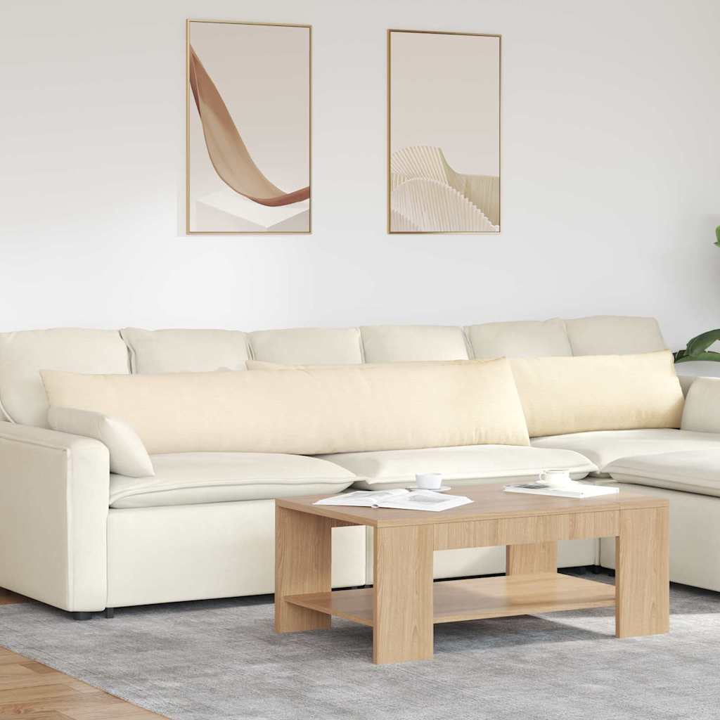 Cuscini da Divano 2 pcs Crema 200 x 40 cm Tessuto in Cords | homemem39