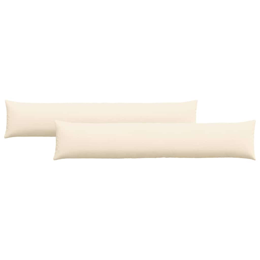 Cuscini da Divano 2 pcs Crema 200 x 40 cm Tessuto in Cords | homemem39