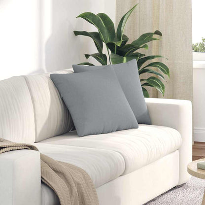 Cuscini da Divano 2 pcs Grigio chiaro 45 x 45 cm Tessuto | homemem39