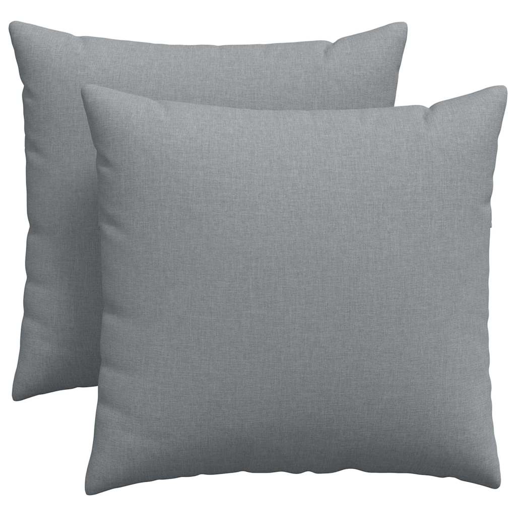 Cuscini da Divano 2 pcs Grigio chiaro 45 x 45 cm Tessuto | homemem39