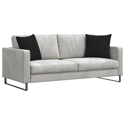 Cuscini da Divano 2 pcs Nero 45 x 45 cm Tessuto | homemem39