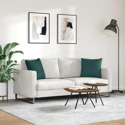 Cuscini da Divano 2 pcs Verde Scuro 45 x 45 cm Tessuto | homemem39