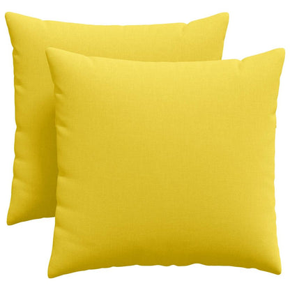 Cuscini da Divano 2 pcs Giallo Chiaro 45 x 45 cm Tessuto | homemem39