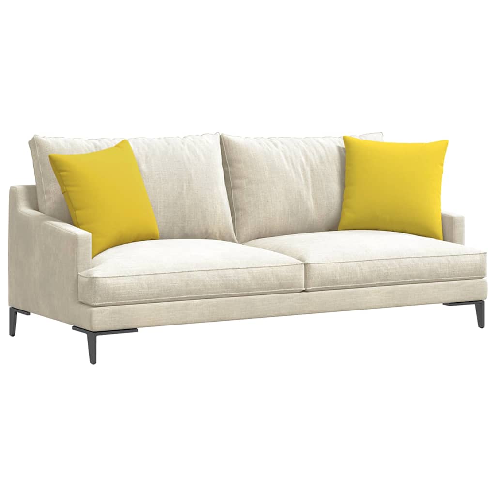Cuscini da Divano 2 pcs Giallo Chiaro 45 x 45 cm Tessuto