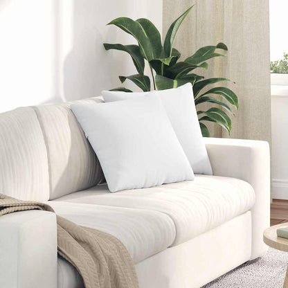 Cuscini da Divano 2 pcs Bianco 45 x 45 cm Tessuto | homemem39