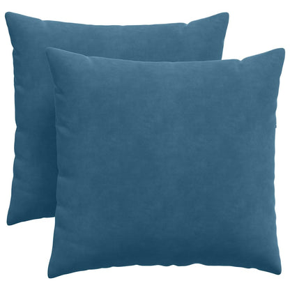Cuscini da Divano 2 pcs Blu 45 x 45 cm Tessuto in Cords | homemem39