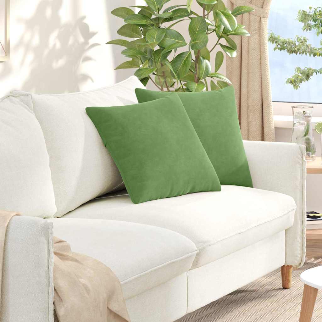 Cuscini da Divano 2 pcs Verde chiaro 45 x 45 cm | homemem39