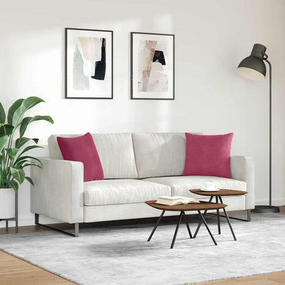 Cuscini da Divano 2 pcs Rosso Vino 45 x 45 cm Tessuto in Cords | homemem39