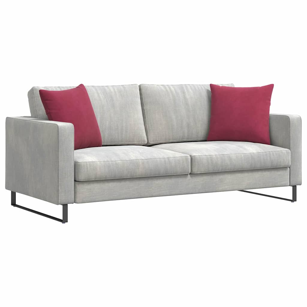 Cuscini da Divano 2 pcs Rosso Vino 45 x 45 cm Tessuto in Cords | homemem39