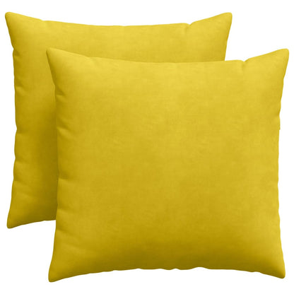 Cuscini da Divano 2 pcs Giallo 45 x 45 cm Tessuto in Cords | homemem39