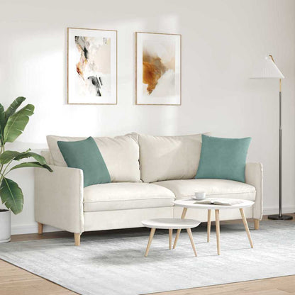 Cuscini da Divano 2 pcs Verde Mare 45 x 45 cm Tessuto in Cords | homemem39
